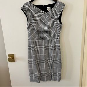 Reiss Rouge Houndstooth Check Shift Dress Size 8
